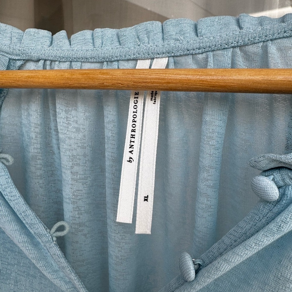 Anthropologie Sheer Ruched Women's Top - Picture 5 of 6
